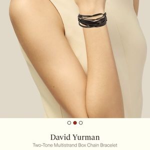 David Yurman boxchain 18k yellow gold silver